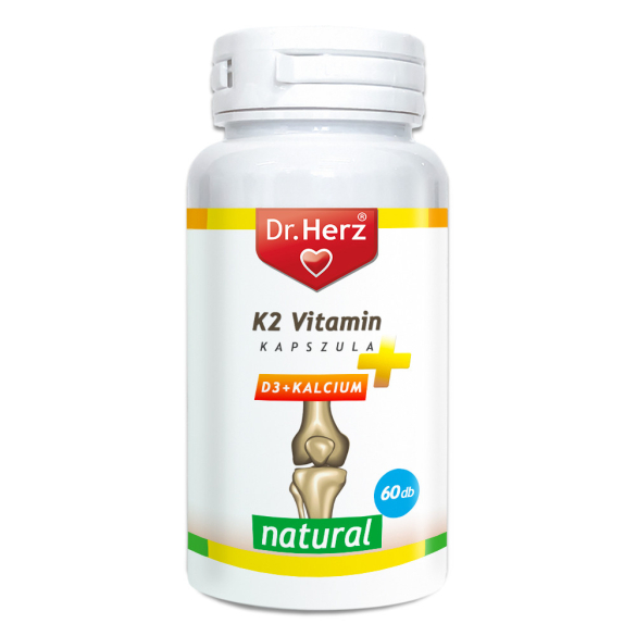 Dr. Herz K2-Vitamin + D3 + Kalcium kapszula 60db