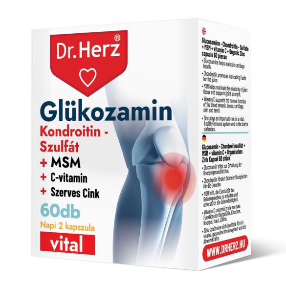 Dr. Herz Glükozamin+Kondroitin-szulfát+MSM kapszula 60 db