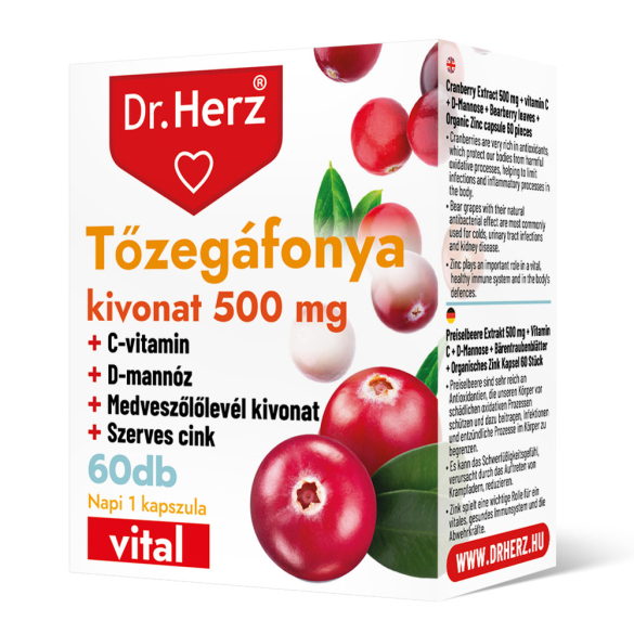 Dr. Herz Tőzegáfonya kivonat 500 mg kapszula 60 db