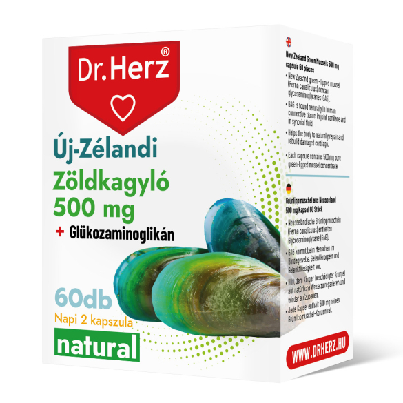  Dr. Herz Új-Zélandi Zöldkagyló kivonat 500 mg 60 db kapszula 