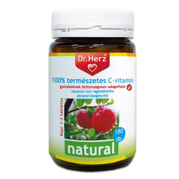 Dr. Herz  100% természetes C-vitamin Acerolából rágótabletta 180db